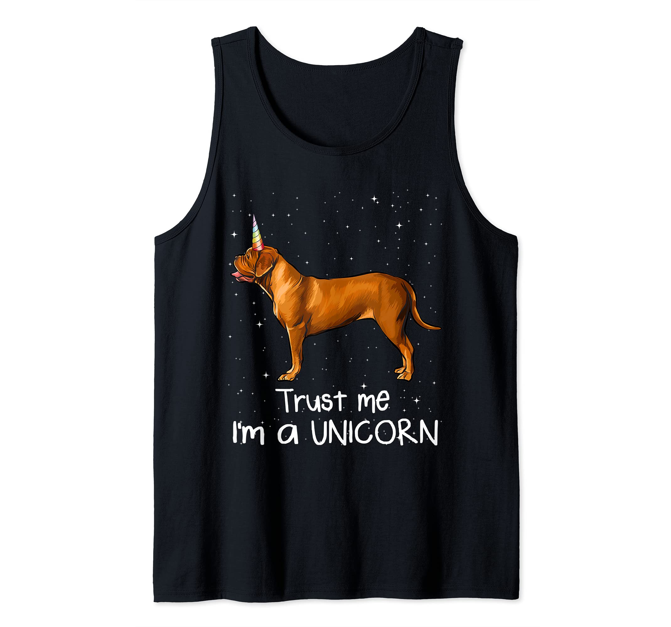 Funny Dogues de Bordeaux Trust Me I'm A Unicorn Dog Tank Top