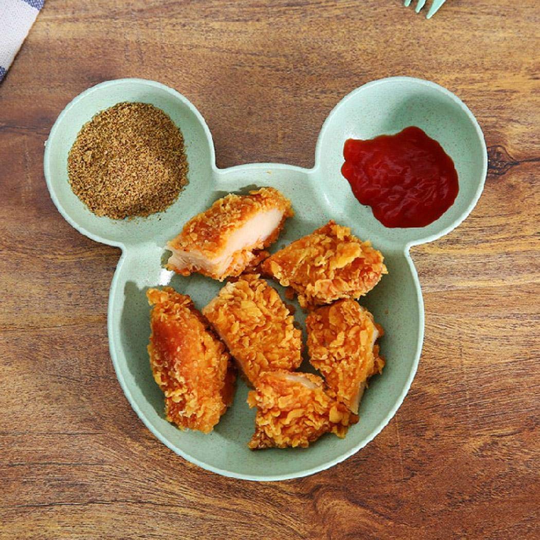melysUS Kids Cartoon Bowls, Eco Friendly Containers, Great Gift for Baby Showers, Birthdays, Divided Baby Feeding Bowls Dishes for Kid Utensils