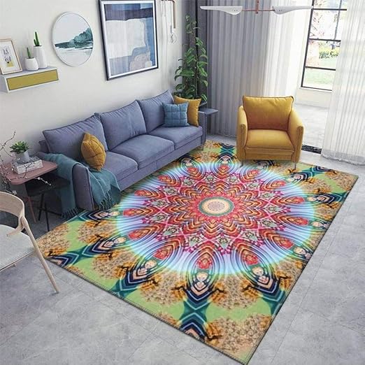 Amazon Com Meditation Energy Mandala Area Rugs Floor Mat Non Slip Throw Rugs Soft Door Mat Nursery Carpet For Living Room Home Indoor Outdoor Runner Rugs Yoga Mat Kitchen Dining