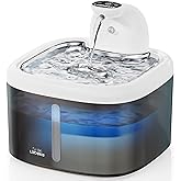 LABEKA Wireless Cat Water Fountain, 118oz/3.5L Battery Operated Cat Fountain with Stainless Steel Tray, Ultra Quiet with Motion Sensor Automatic Pet Water Dispenser for Cats Dogs Multiple Pets