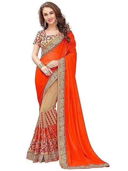 lycra Saree With Blouse Piece