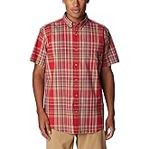 Columbia Men's Rapid Rivers II Short Sleeve Shirt, Mountain Red Multi Plaid, Small