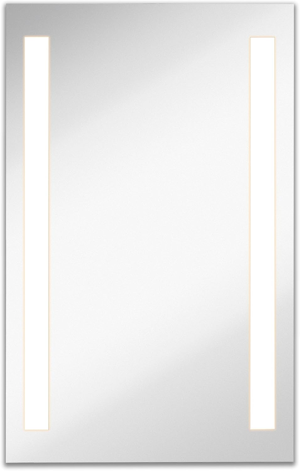 Hamilton Hills Lighted LED Frameless Backlit Wall Mirror Polished Edge Silver