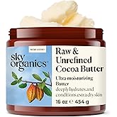 Sky Organics Cocoa Butter Raw for Body (16 Oz)100% Pure & Unrefined Ultra-Moisturizing Butter to Deeply Hydrate & Condition S