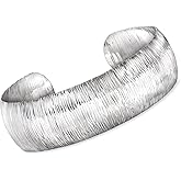 Ross-Simons Italian Sterling Silver Textured Cuff Bracelet