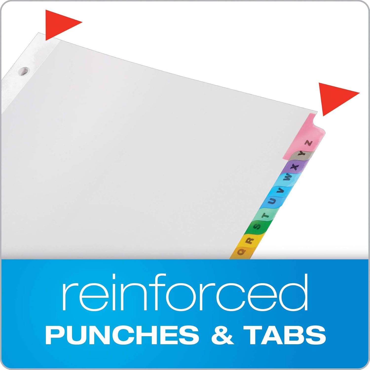 Cardinal A-Z Tab Dividers for 3 Ring Binders, Customizable Table of Contents Page with Multicolor A-Z Tabs, 3 Sets (63218) : Office Products
