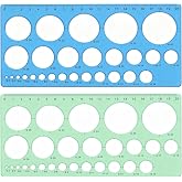 Circle Template Circle Stencil Circle Template for Drawing Round Drafting Drawing Templates Drafting Stencils Tools Geometry Circle Templates for Office School Drawing Design Measuring 2 Pack