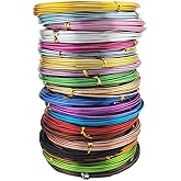 Inspirelle 20 Colors Aluminum Craft Wire Bendable Metal Wire for Jewelry Craft Making, 5M Each Color (15 Guage (1.5mm))