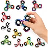 10 Pack Fidget Spinner Toy Bulk for Kids Adults, Metal Tri-Spinner Fidget Set, Hand Spinner for Stress Relief, Easter Birthday Goodie Bag Stocking Stuffers Classroom Prizes for Boy Girl