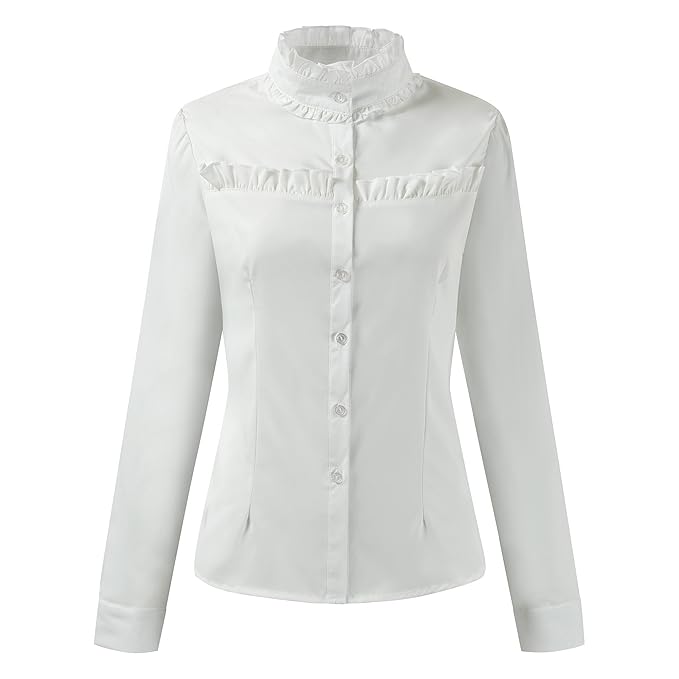 ruffle blouse long sleeve