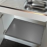 MARKETBRIDGE - Under Sink Mat Silicone Slip-Resistant Waterproof Absorbent Mats for Kitchen, Bathroom, Laundry Room (Grey)