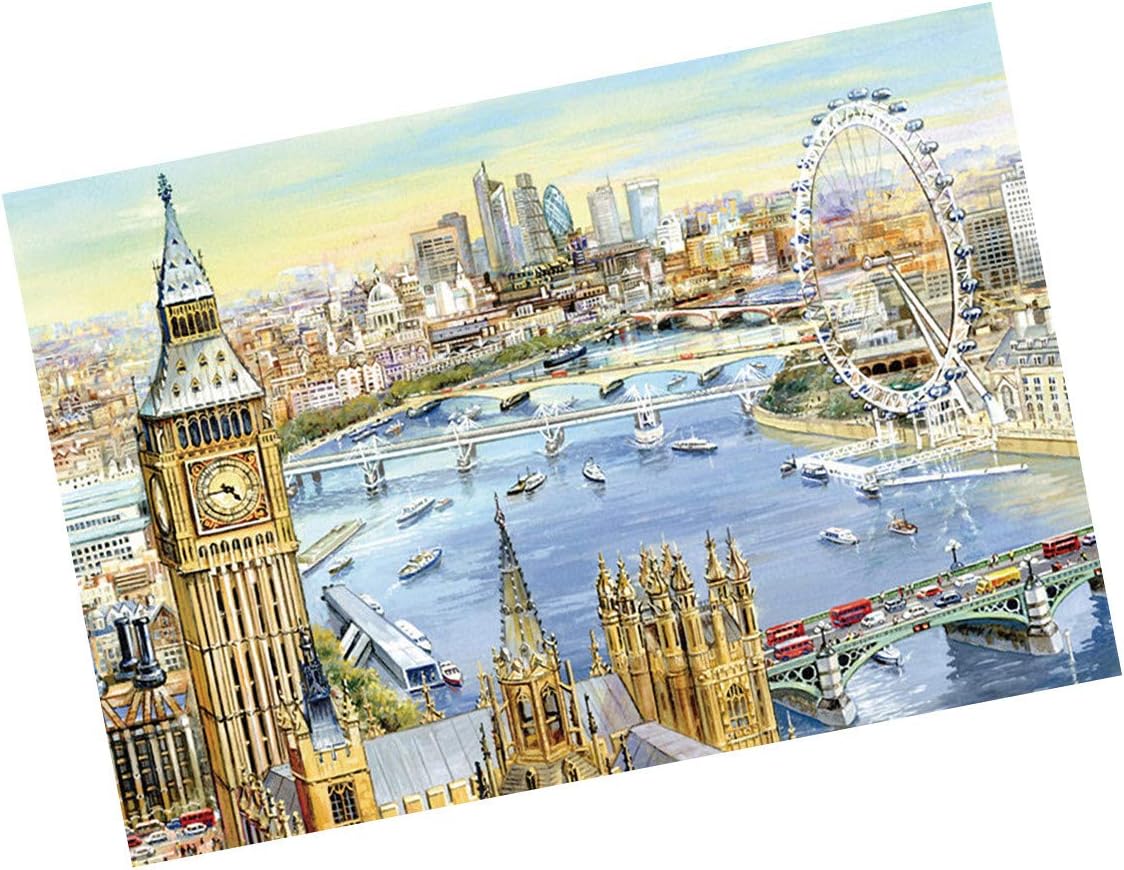 Outeck 1000 Piece Puzzles for Adults Large Puzzle, London Big Ben Landscape Jigsaw Puzzle, Wall Décor