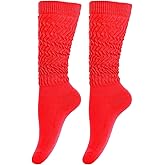Gvhntk Slouch Socks Women 80s 90s Scrunch Socks Extra Long Slouchy Sock Knee High Sock