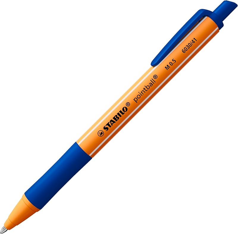 pointball - Stylo bille - Pochette x 6 stylos bille rechargeables - Coloris assortis
