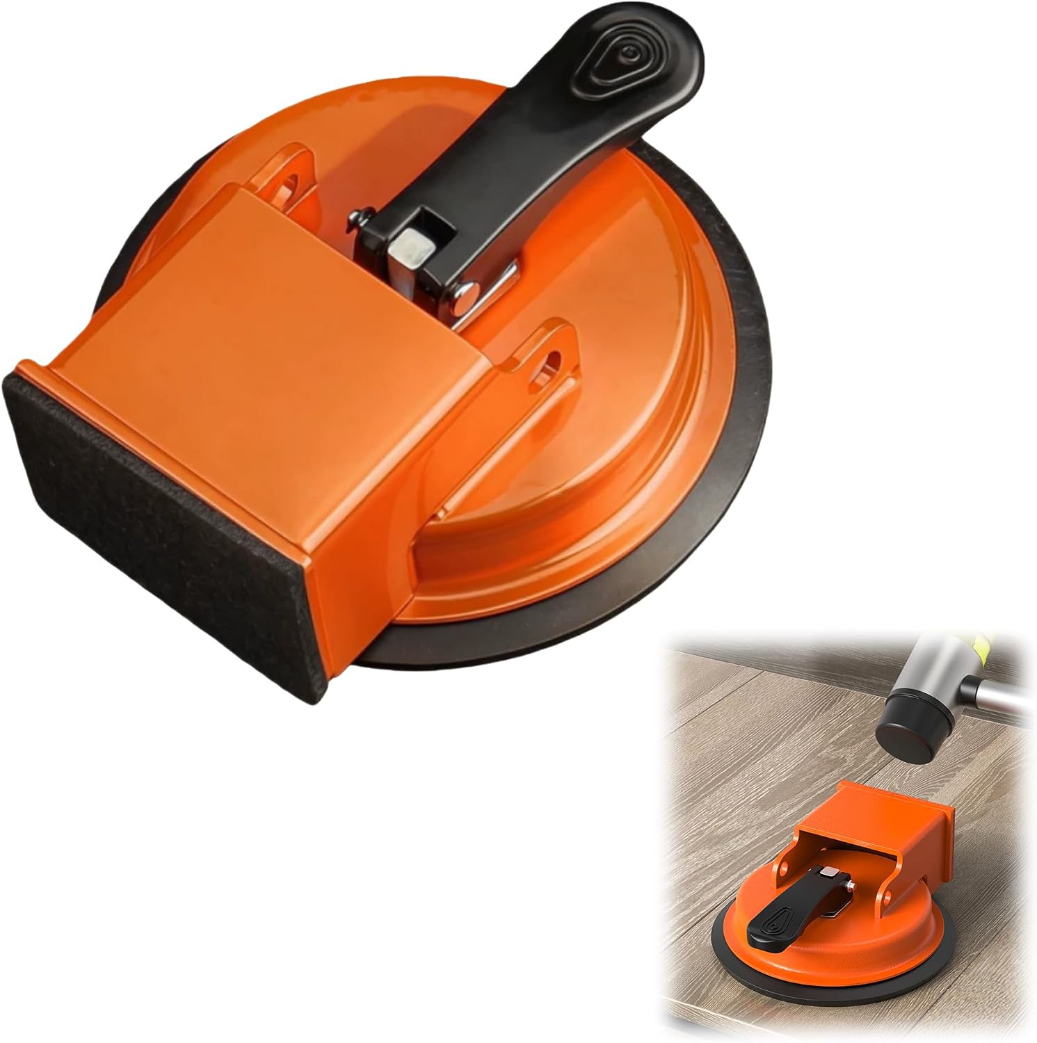Floor Gap Fixer Tool, 2026 New Heavy Duty Floor Gap Fixer Tool, Enhanced Vacuum Suction Cup, Flooring Gap Repair Tool for Laminate, Vinyl, Wood & Tile Flooring (Orange)