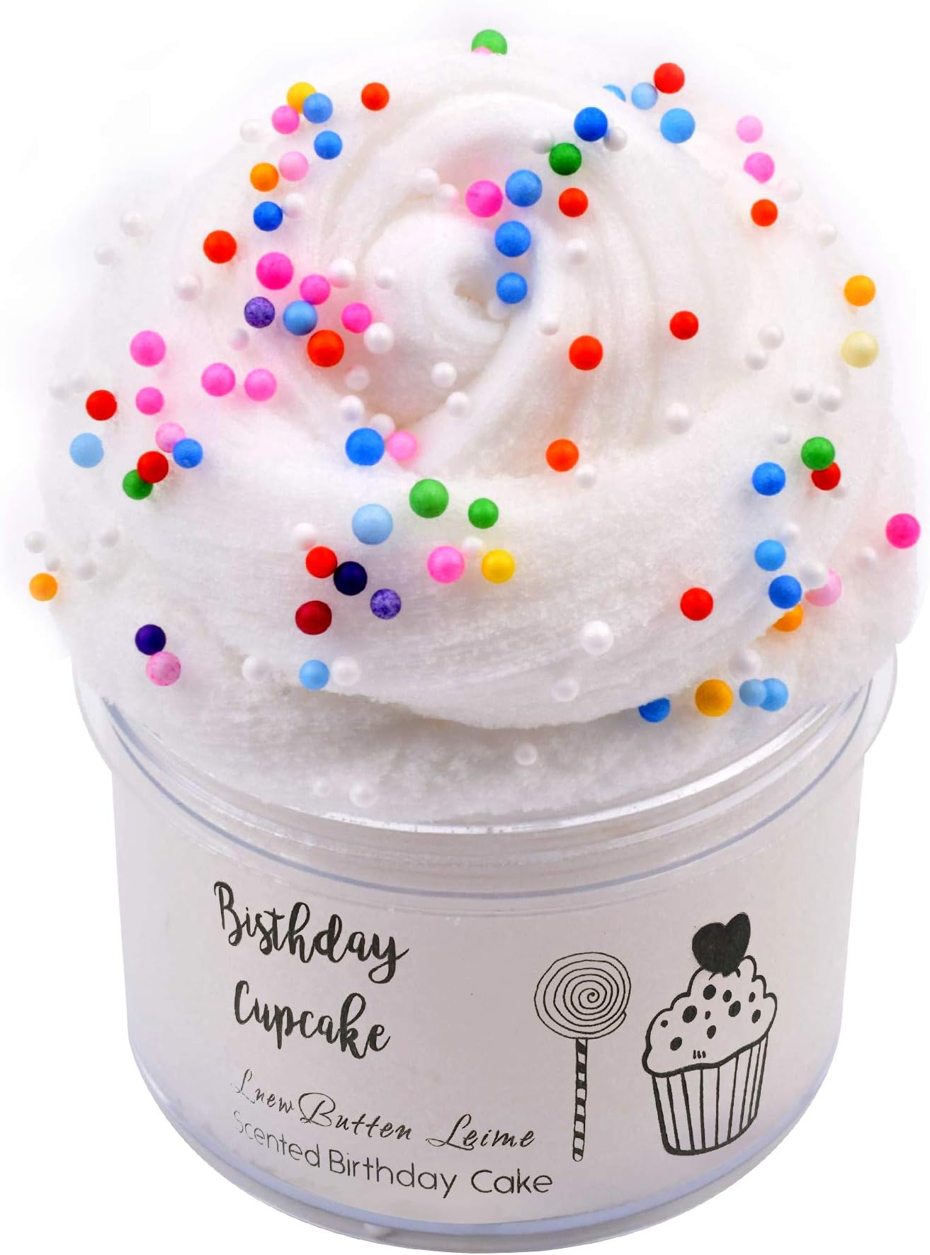 Sloueasy-Birthday Cake Cloud Slime Candy Fluffy Slime Scented Slime Clay Sludge Toys for Adults and Kids Craft Supplies,Beading Supplies