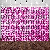 AIBIIN 7x5ft Pink Flash Sequins Backdrop for Girls