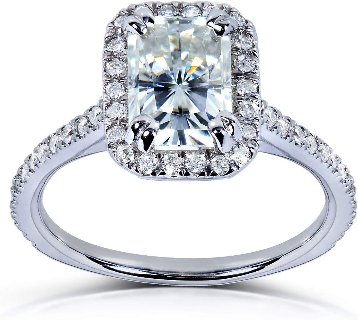 Kobelli Radiant-cut Moissanite Engagement Ring 1 2/5 CTW 14k White Gold