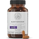 Happy Mammoth Bloat Banisher Natural Relief for Bloating, Gas, Indigestion & Discomfort. Promotes Healthy Digestion of Even Difficult Foods Like Dairy, Breads, Pizza, Cheese & Meats. 72 Caps