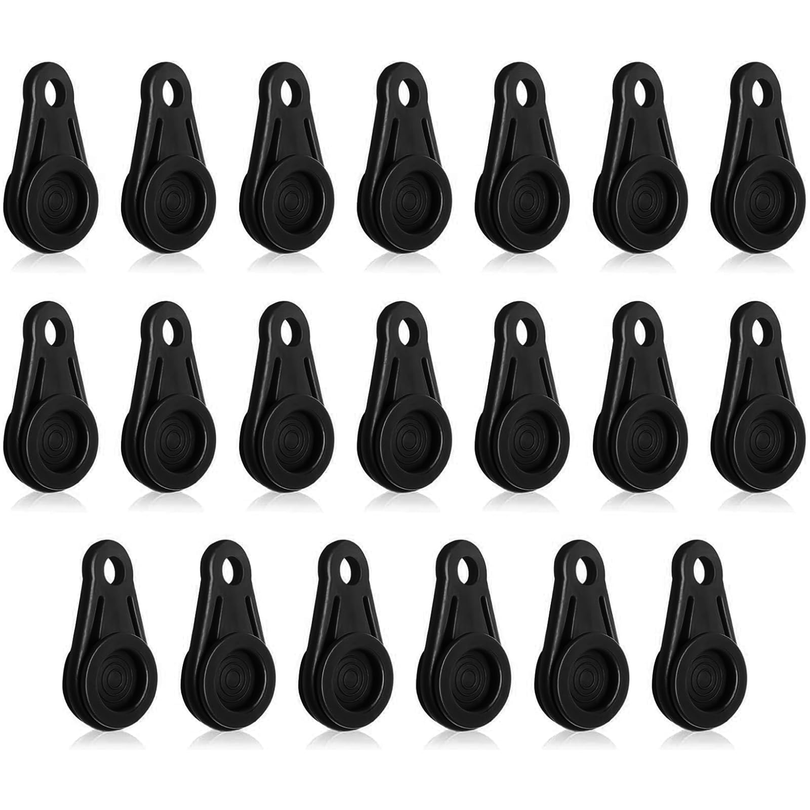 Photo 1 of Moicstiy 20 Pcs Tarp Grabbers Tarp Clip Movable Snaps Clip for Outdoor Camping Awning, Banner, Cover, Tarps and Plastic Sheeting(Black)