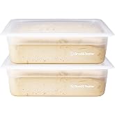 Brod &amp; Taylor Proofing Container (2 Pack) With 6L Capacity, Fits Up to 3000 Grams of Dough &ndash; Dough Rising Box for Bread, Sourdough &amp; Pizza (Dishwasher Safe, BPA-Free)