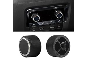 TECLEDSN 2 PCS Rear Radio Audio Volume Control Knob Dial Tuner, 22912547 Radio Repair Kit Replacement Button, Compatible with 07-14 Chevy GMC Buick