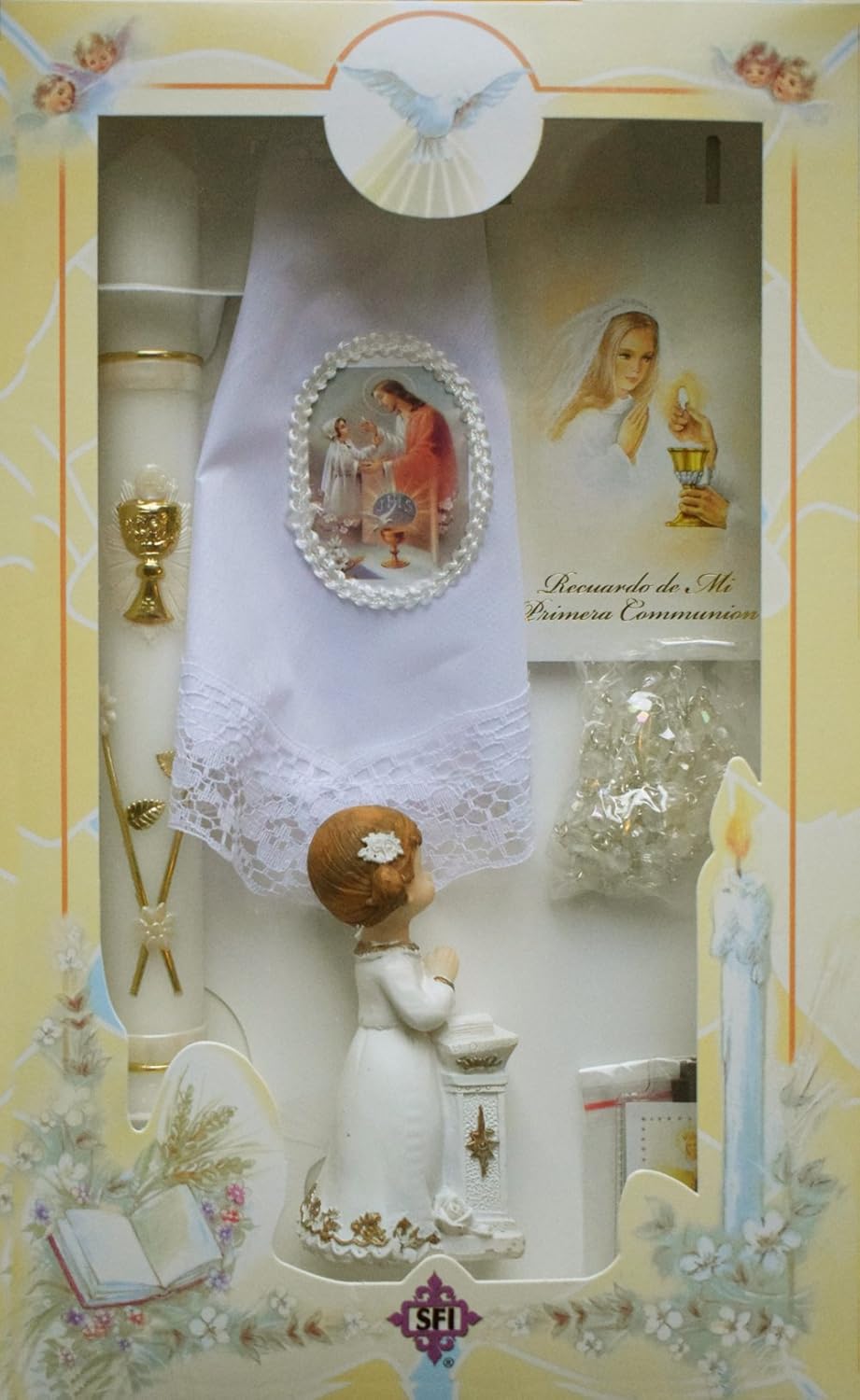 first communion candle set girl