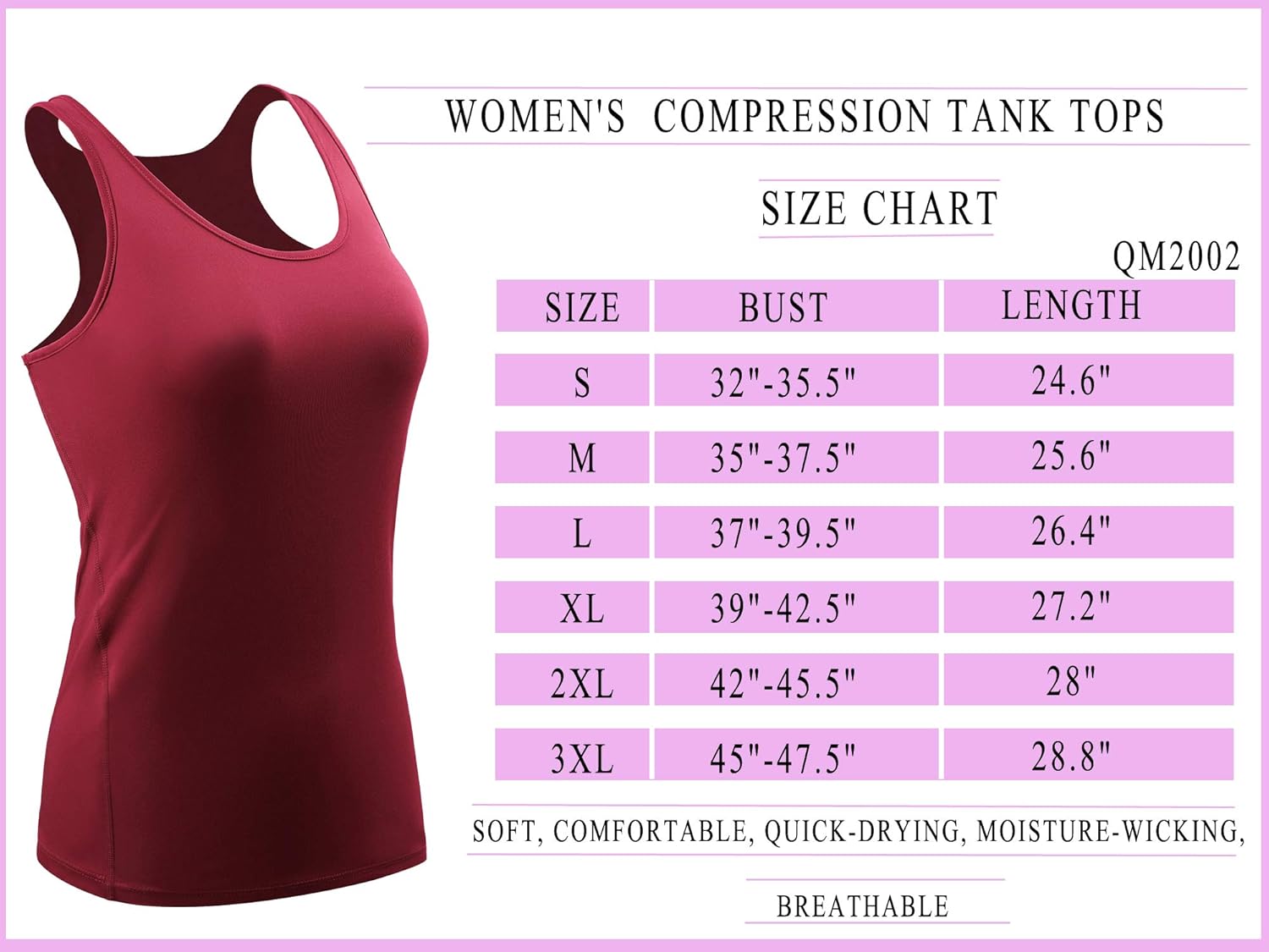 CADMUS Women Dry Fit Compression Athletic Tank Top for Yoga Running 3 Pack: Clothing