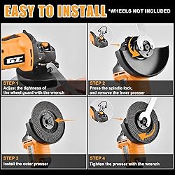 Cordless Angle Grinder Compatible with DEWALT 20V