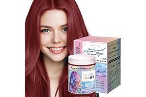 Joyful Young Vegan Semi Permanent Hair Color Mask - 10.15OZ Color Depositing Conditioner for Color-Treated Hair - Ammonia, Paraben, Sulfate & Cruelty-Free - Plant-Based Enhances Tones Hair (WINE RED)