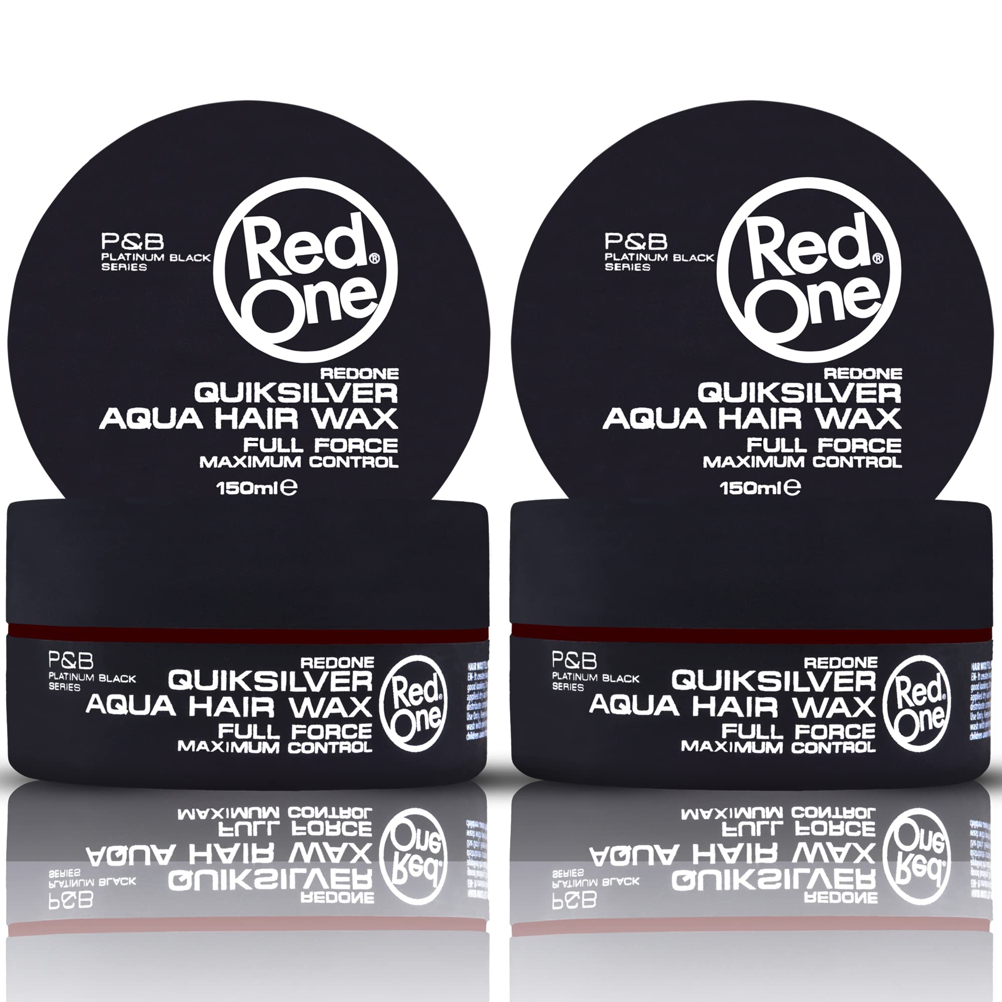 RedOne Hair Styling Wax Grey 2x 150 ml | Firm Hold | Hair Gel Wax | Ultra Hold | Men & Women Hair Wax | Manol, Mixcherry Scent | Maximum Control