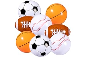WELLVO Inflatable Sports Balls 24 Pack 12" Beach Balls Bulk Pool Party Favors Inflatable Swimming Pool Beach Toys for Kids Summer Water Games Outdoor Sports Activities Party Decorations Favors Supplie