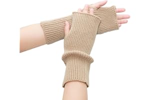 Lilaly 1 Pair Arm Warmers, Therian Arm Warmers, Fingerless Gloves for Women, Hand Warmers Glove (100% Polyester)