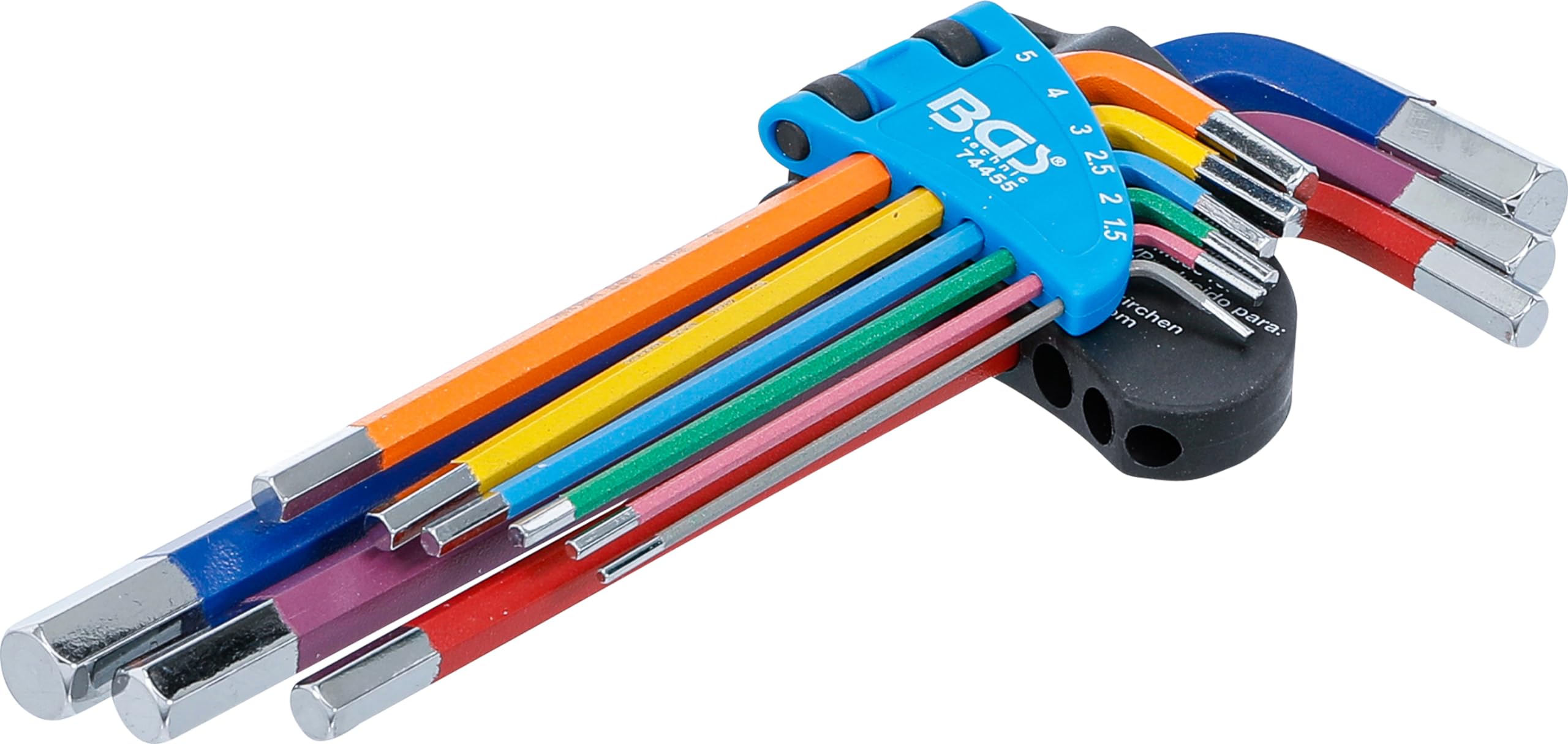 BGS 74455 | L-Type Wrench Set | Multicolour | Internal Hexagon 1.5-10 mm | 9 pcs.