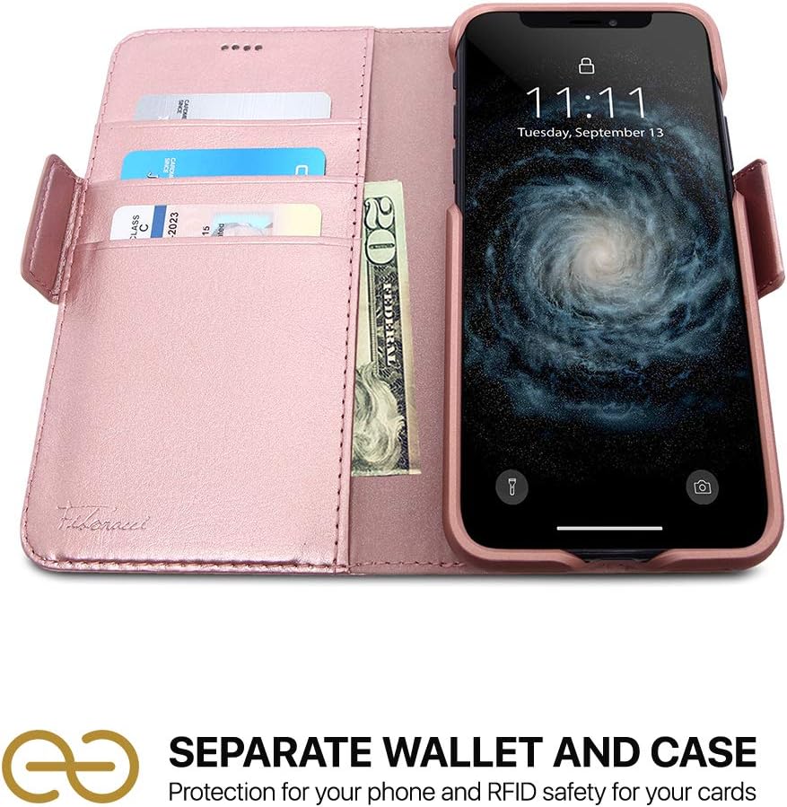 dreem Fibonacci 2-in-1 Wallet Case for Apple iPhone 11 Pro Max, Luxury Vegan Leather - Image 3