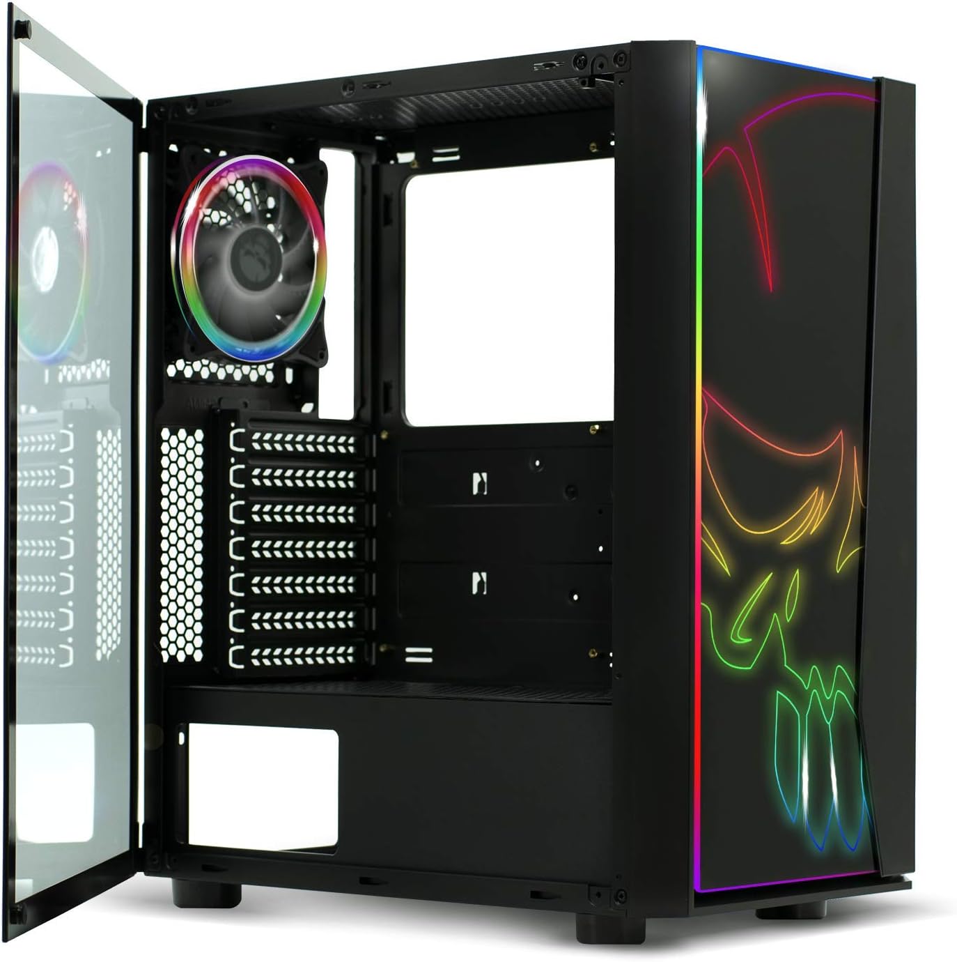 SPIRIT OF GAMER, GHOST ONE, PC Gamer ATX / Matx Case, Tempered Glass Front And Wall, 1 RGB LED Fan 120mm, RGB LED : 60 Modes - Image 3