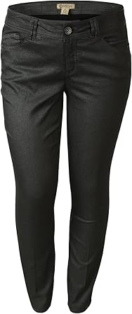 black metallic jeans