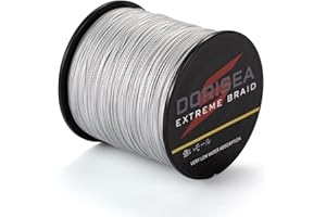 Dorisea Extreme Braid 100% Pe Grey Braided Fishing Line 109Yards-2187Yards 6-550Lb Test Fishing Wire Fishing String-Abrasion Resistant Incredible Superline