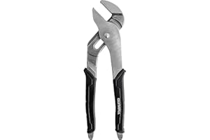 Olympia Tools Tongue and Groove Pliers, Straight Jaw Pliers with Cushion Grip, 5 Jaw Positions, 1.7" Jaw Capacity, Water Pump