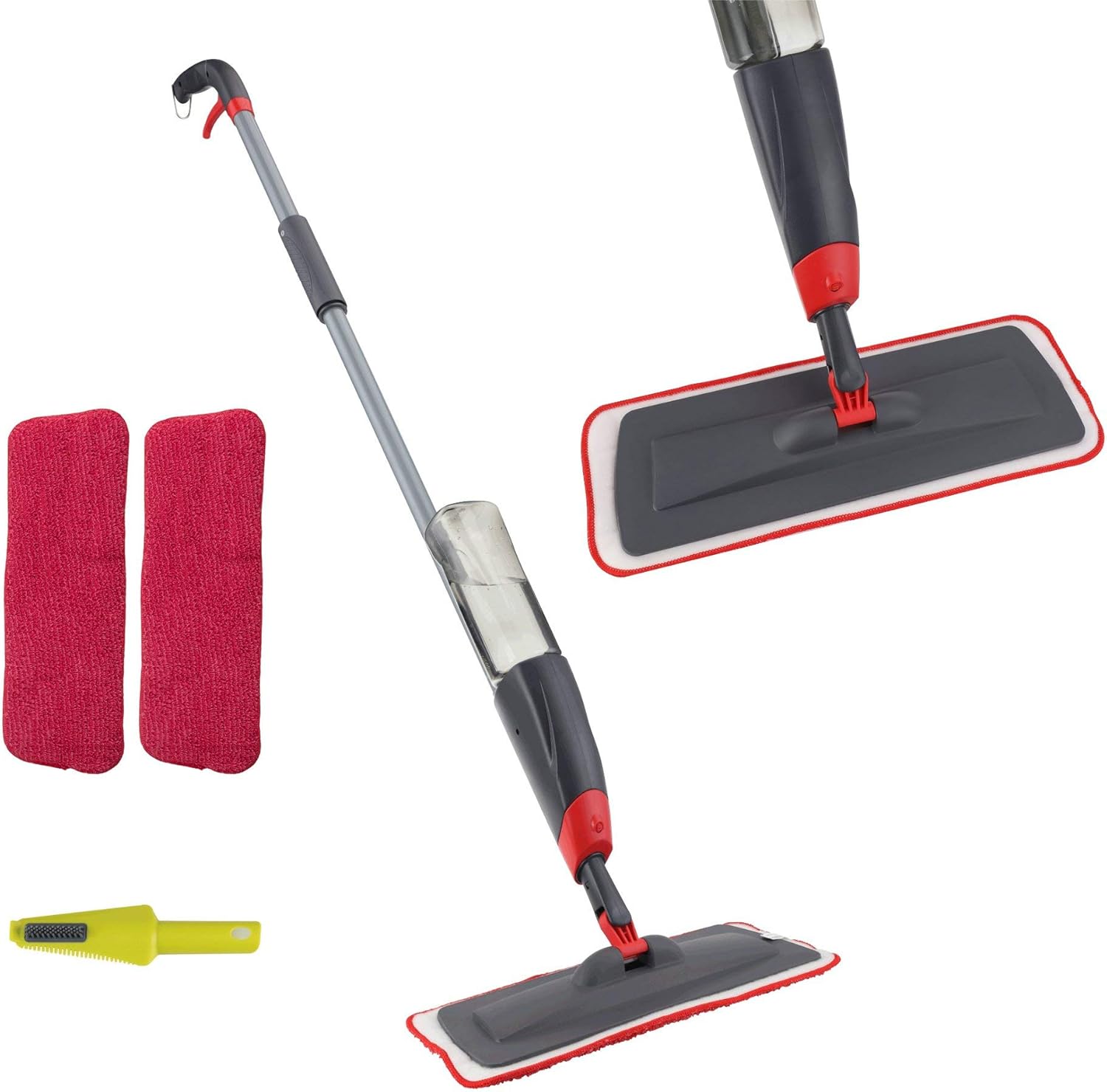 VENETIO Premium Spray Mop Floors Cleaning with 2 Reusable Microfiber Pad 360 Degree Rotation Joint for Home Kitchen Hardwood Laminate Wood Ceramic Tiles Floor Cleaning (700ml): Home & Kitchen