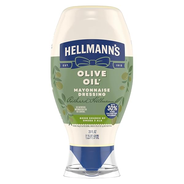 HELLMANN’S MAYONNAISE DRESSING WITH OLIVE OIL SQUEEZE BOTTLE...