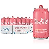 Bubly Sparkling Water, cans for good pack, 12 Fl Oz cans, Pack of 18