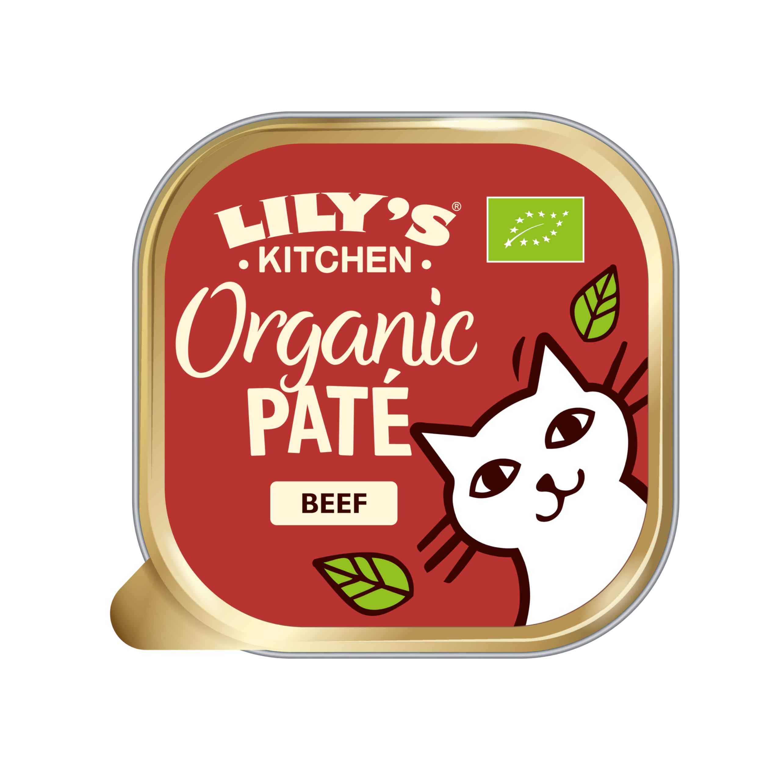 Lily’s Kitchen Made with Natural Ingredients Adult Cat Food Tray Organic Beef Grain-Free Recipe 19 x 85g