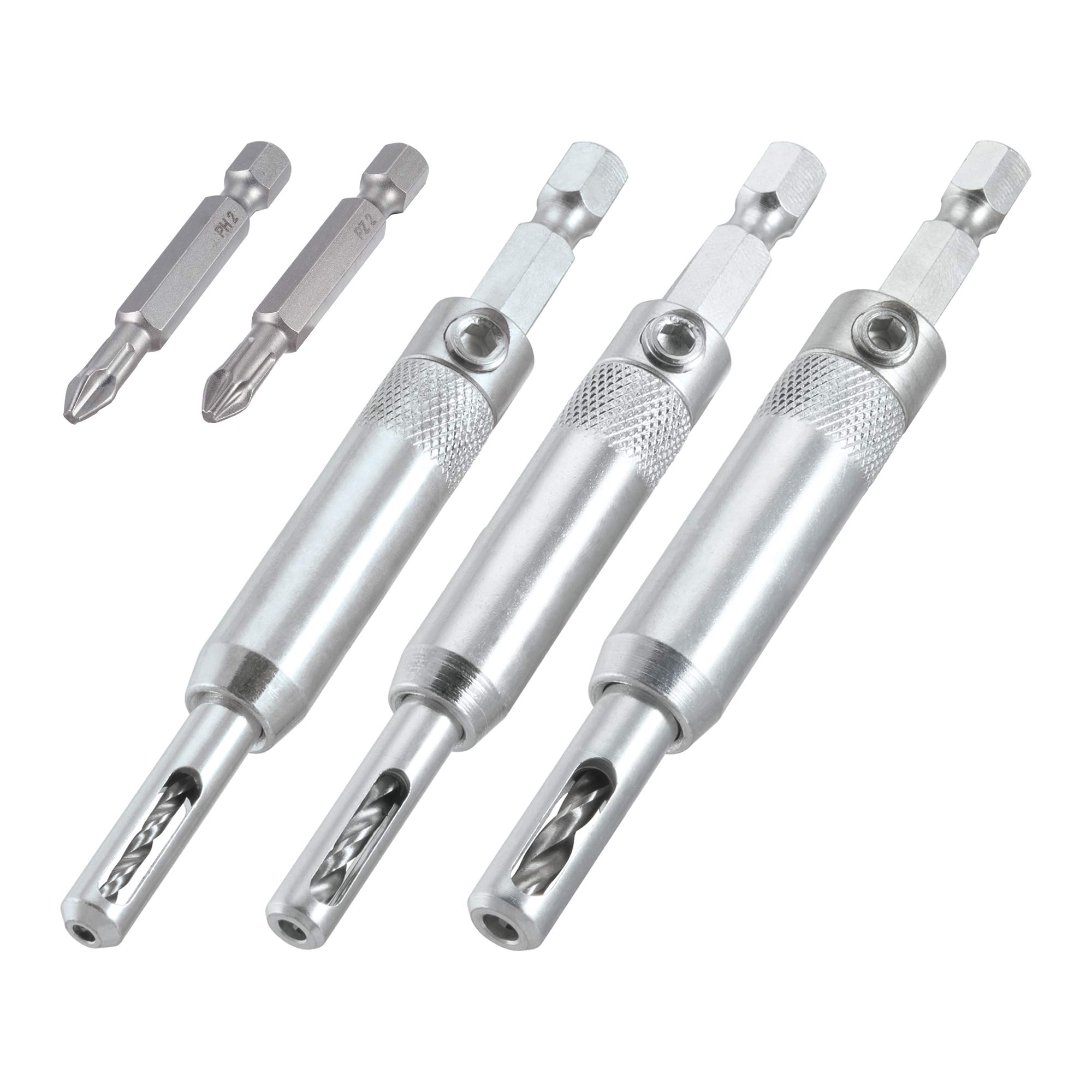 Trend Snappy 5-Piece Drill Bit Guide Set for No.6, 8 & 10 Gauge Screws, Quick Release System, SNAP/DBG/A