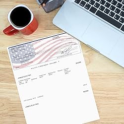 American Flag Blank Computer Checks / 250 Laser and
