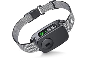 NOIDECE Dog Bark Collar, Smart Bark Collar with 5 Adjustable Sensitivity for Large Medium Dogs, Automatic Anti Barking Training Collar with Beep Vibration Shock Mode No Bark Collar, Black