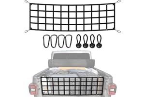 Tailgate Net for Most Mid Size Truck - Cargo Net Compatible with Ford, Chevy, Dodge,Ram etc - Tail Gate Extender Nets for Pic