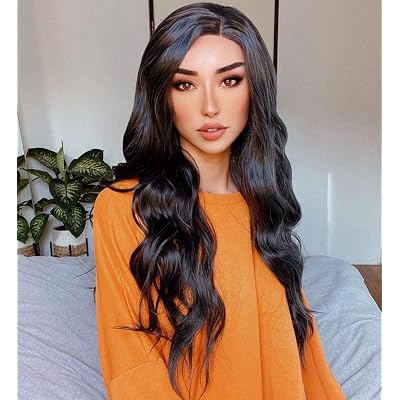 22” Dark Brown Wavy Lace Front Wig *NEW* Dark Brown Wavy Lace Front Synthetic Wig LFB1265 main image 4