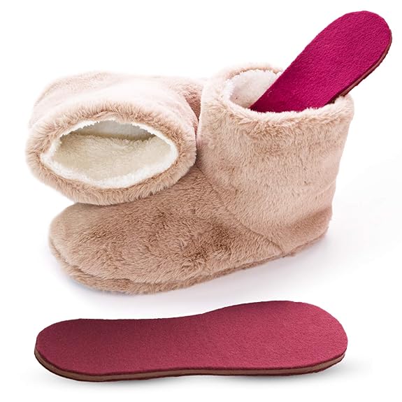 Buy Snookiz Cozy Heated Booties Slippers for Women with Microwaveable