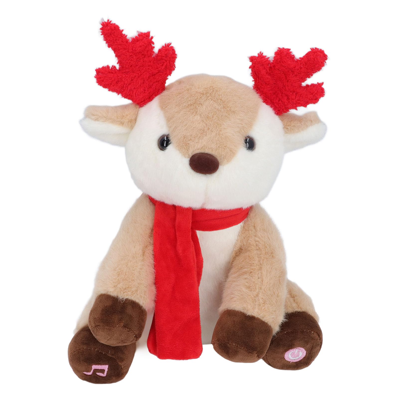 Mrisata Singing Rudolph The Red Nosed Reindeer Animated Plush Toy Christmas musical and Dancing Stuffed Animals for Kids